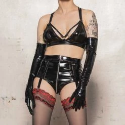 PATRICE CATANZARO Fetish Shorts Crystal Shorty Vinyl