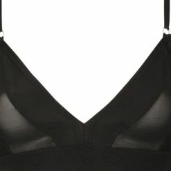PATRICE CATANZARO Ekaterina Bralette Fetish Separates | Black Lycra