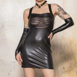 PATRICE CATANZARO Edgy Dresses Ilona Wetlook Dress