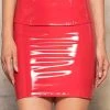 PATRICE CATANZARO Fetish Skirts Praline Red Vinyl Skirt -PATRICE CATANZARO Shop Praline Red Vinyl Skirt Fetish Skirts Patrice Catanzaro Red SEXYSHOES COM grande