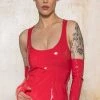 PATRICE CATANZARO Fetish Tops Praline Top Vinyl Red -PATRICE CATANZARO Shop Praline Top Vinyl Red Fetish Tops Patrice Catanzaro Red SEXYSHOES COM grande