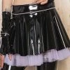 PATRICE CATANZARO Fetish Skirts Snowflake Vinyl Skirt -PATRICE CATANZARO Shop Snowflake Vinyl Skirt Fetish Skirts Patrice Catanzaro Black SEXYSHOES COM grande