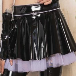 PATRICE CATANZARO Fetish Skirts Snowflake Vinyl Skirt