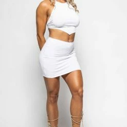 PATRICE CATANZARO Fetish Tops Trefle Top Lycra White -PATRICE CATANZARO Shop Trefle Top Lycra White Fetish Tops Les Ptites Folies SEXYSHOES COM 3 grande