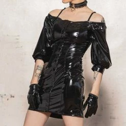 PATRICE CATANZARO Edgy Dresses Vinyl Dress Breeze