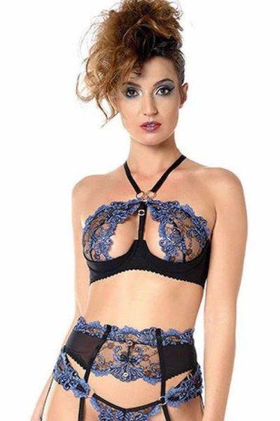 PATRICE CATANZARO Fetish Separates Dory Fetish Bra | Black Embroidery 3 PATRICE CATANZARO Fetish Separates Dory Fetish Bra | Black Embroidery