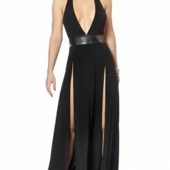 PATRICE CATANZARO Edgy Dresses Isabella Fetish Dress | Black Lycra