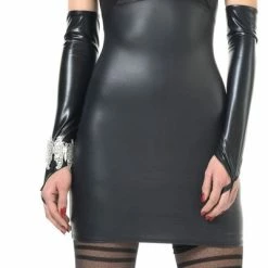 PATRICE CATANZARO Fetish Gloves Mitaines Laque Gloves | Black Wetlook