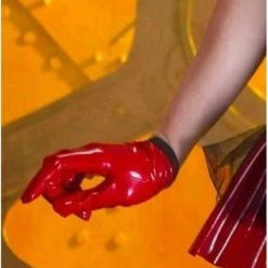 PATRICE CATANZARO Fetish Gloves Molly Gloves | Red Vinyl