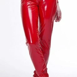 PATRICE CATANZARO Fetish Leggings Vera Leggings Pants | Red Vinyl -PATRICE CATANZARO Shop vera leggings pants red vinyl fetish leggings patrice catanzaro sexyshoescom grande